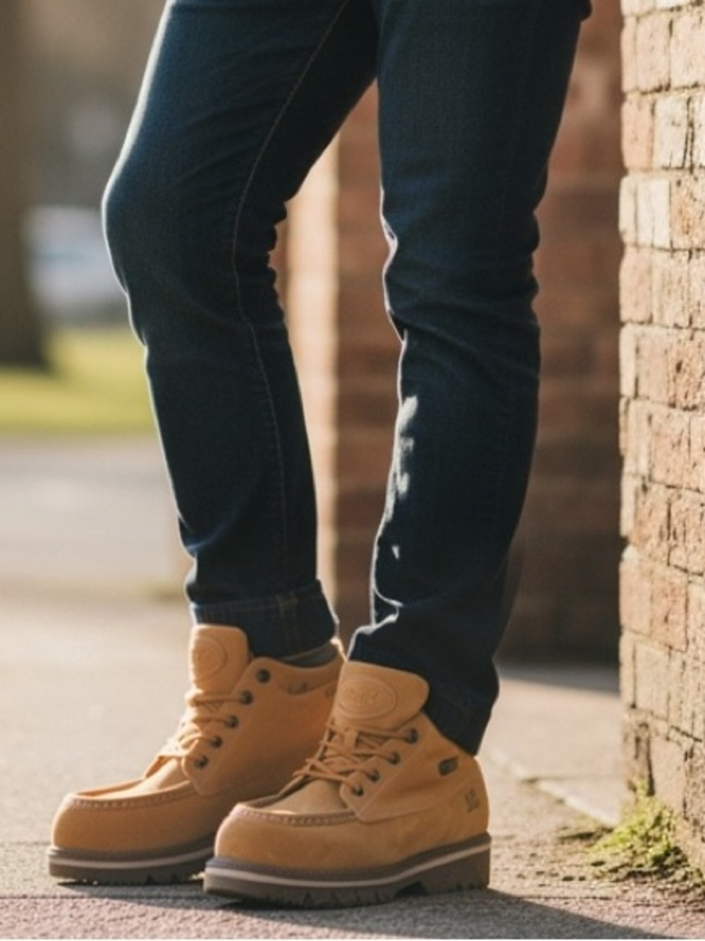 Lugz Warsaw Men’s 7.5 Wheat Moc Toe Work Boots Slip Resistant MWARSK-747